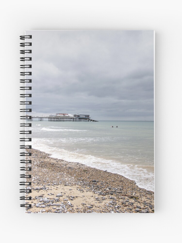 Cromer Pier and silver surf spiral notebook. Cover image by MyriadLifePhoto. Lined or graph internal pages. Please click on the image link to buy via Redbubble.com